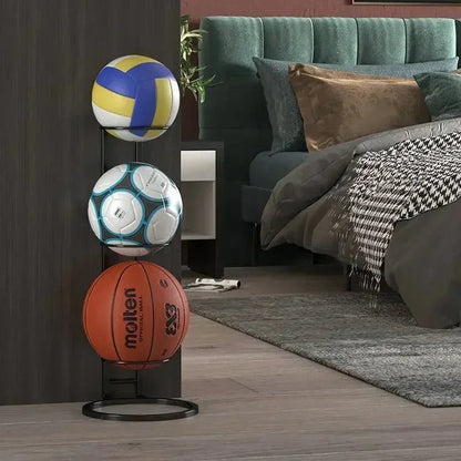 Space-Saving Sports Ball Storage Rack – Organized Holder for Balls and Accessories in Home, Garage or Gym